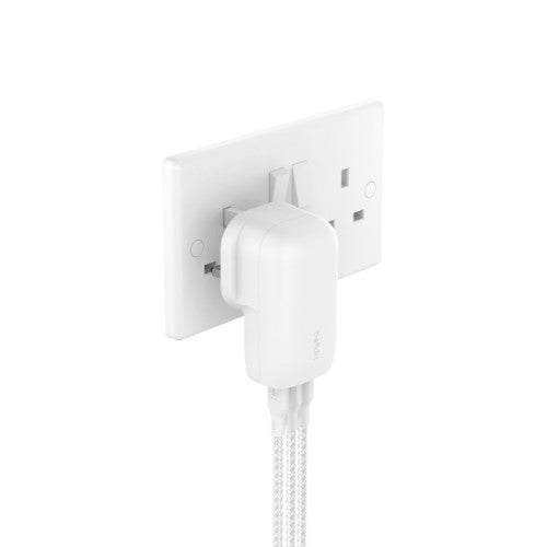 Belkin WCC002MYWH mobile device charger Universal White AC Fast charging Indoor