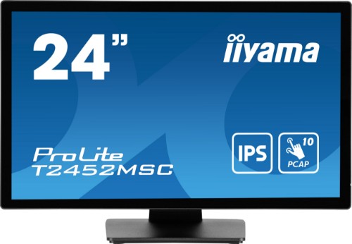 iiyama ProLite T2452MSC-B1 computer monitor 60.5 cm (23.8") 1920 x 1080 pixels Full HD LCD Touchscreen Multi-user Black