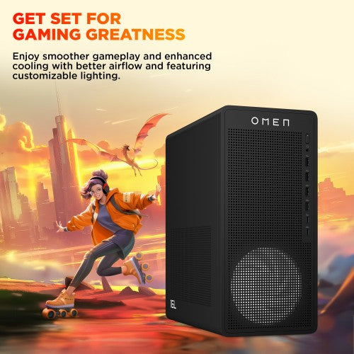 HP OMEN 16L TG03-0013na AMD Ryzen™ 7 8700F 16 GB DDR5-SDRAM 1 TB SSD NVIDIA GeForce RTX 5060 Ti Windows 11 Home Tower PC AI PC Black