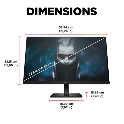 HP OMEN by 23.8 inch FHD 165Hz Gaming Monitor - OMEN 24