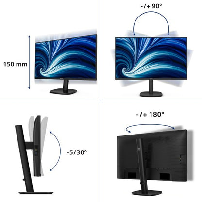 Philips 3000 series 27B2U3601/00 computer monitor 68.6 cm (27") 2560 x 1440 pixels Quad HD LCD Black