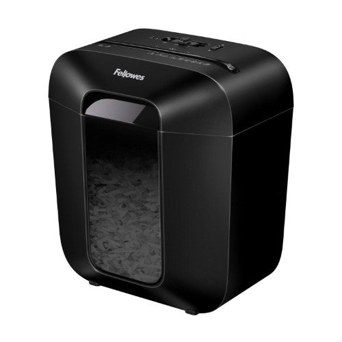 Fellowes LX Series Paper Shredder LX25 6 Sheet Cross Cut Shredder with 11.5 Litre Bin High Security P4 Black