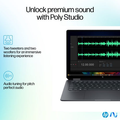 HP OmniBook Ultra Flip 14-fh0003na Copilot+ PC Intel Core Ultra 7 258V Laptop 35.6 cm (14") Touchscreen 3K 32 GB LPDDR5x-SDRAM 2 TB SSD Wi-Fi 7 (802.11be) Windows 11 Home Blue
