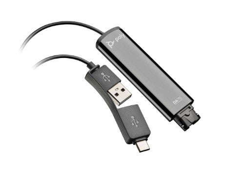 HP Poly DA75 USB to QD Black Adapter TAA