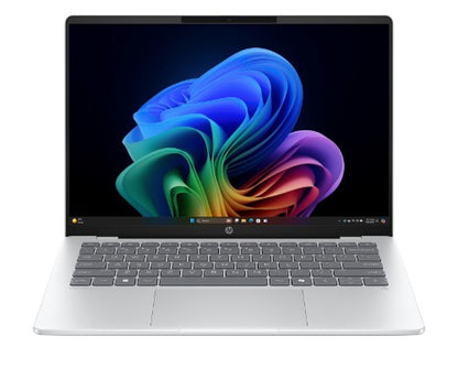 HP OmniBook 5 NGAI OmniBook 5 Next Gen AI 14-he0001na Copilot+ PC Qualcomm Snapdragon X1-26-100 Laptop 35.6 cm (14") 2K 16 GB LPDDR5x-SDRAM 512 GB SSD Wi-Fi 6E (802.11ax) Windows 11 Home Silver