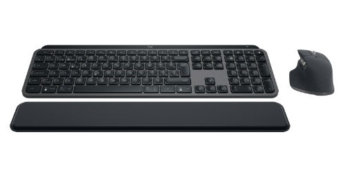 Logitech Master MX Keys Combo for Bussiness keyboard Mouse included Office RF Wireless + Bluetooth QWERTZ Swiss Graphite