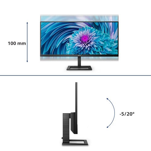 Philips E Line 346E2LAE/00 computer monitor 86.4 cm (34") 3440 x 1440 pixels Wide Quad HD LCD Black