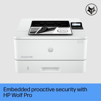 HP LaserJet Pro 4002dn Black and white Printer, Ethernet Only