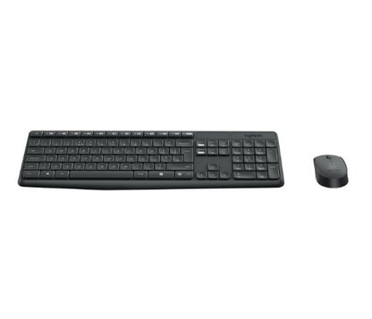 Logitech 920-007915 keyboard Mouse included Universal RF Wireless Greek Grey