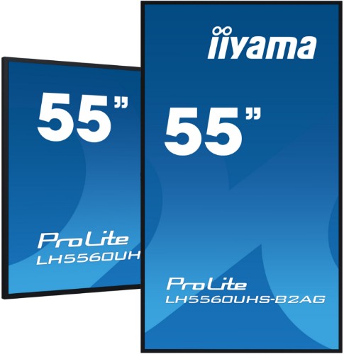 iiyama LH5560UHS-B2AG Signage Display Digital A-board 138.7 cm (54.6") LED Wi-Fi 500 cd/m² 4K Ultra HD Black Built-in processor Android 11 24/7