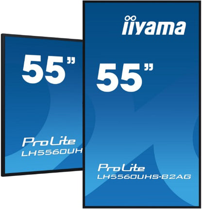 iiyama LH5560UHS-B2AG Signage Display Digital A-board 138.7 cm (54.6") LED Wi-Fi 500 cd/m² 4K Ultra HD Black Built-in processor Android 11 24/7
