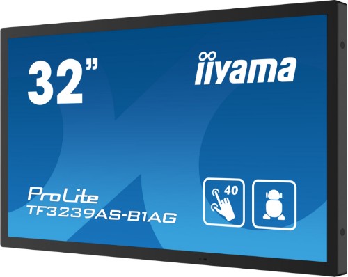 iiyama TF3239AS-B1AG computer monitor 80 cm (31.5") 1920 x 1080 pixels Full HD LED Touchscreen Black