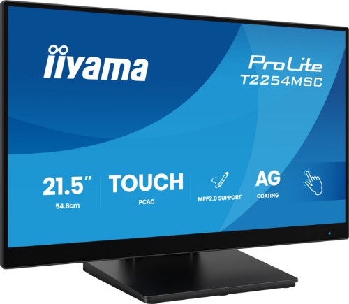 iiyama T2254MSC-B2AG computer monitor 54.6 cm (21.5") 1920 x 1080 pixels Full HD LED Touchscreen Black