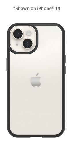 OtterBox React Series for iPhone 15, Black Crystal