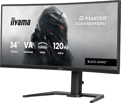 iiyama GCB3482WQSU-B1 computer monitor 86.4 cm (34") 3440 x 1440 pixels UltraWide Quad HD LED Black