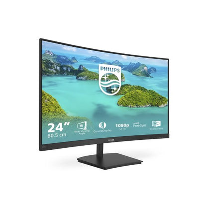 Philips E Line 241E1SCA/00 computer monitor 59.9 cm (23.6") 1920 x 1080 pixels Full HD LCD Black