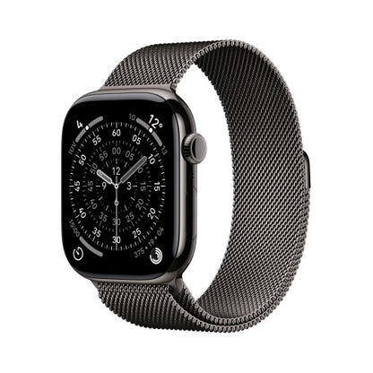 Apple Watch Series 11 GPS + Cellular 46mm Slate Titanium Case with Slate Milanese Loop - M/L