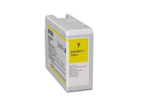 Epson C13T58C440/SJI-C-55-Y Ink cartridge yellow 80ml for Epson ColorWorks D 6000