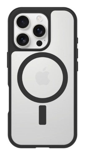 OtterBox React Series for MagSafe for Apple iPhone 16 Pro, Black Crystal