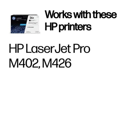 HP CF226XD/26X Toner cartridge high-capacity twin pack, 2x9K pages ISO/IEC 19752 Pack=2 for HP LaserJet M 402/e