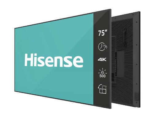 Hisense 75DM66D Signage Display 190.5 cm (75") LED Wi-Fi 500 cd/m² 4K Ultra HD Black Built-in processor Android 11 24/7