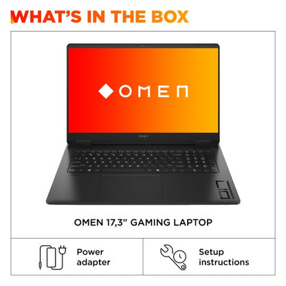 HP OMEN Gaming 17-db1006na Copilot+ PC AMD Ryzen AI 7 350 Laptop 43.9 cm (17.3") Quad HD 32 GB DDR5-SDRAM 1 TB SSD NVIDIA GeForce RTX 5070 Wi-Fi 6E (802.11ax) Windows 11 Home Black