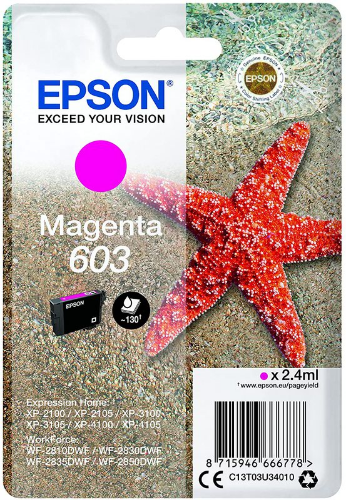 Epson C13T03A34010/603XL Ink cartridge magenta high-capacity, 350 pages 4ml for Epson XP 2100