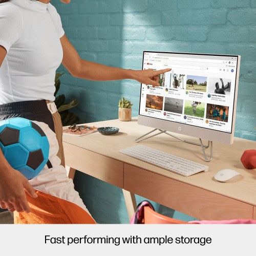 HP 24-cb1040na Intel® Core™ i5 i5-1235U 60.5 cm (23.8") 1920 x 1080 pixels All-in-One PC 8 GB DDR4-SDRAM 512 GB SSD NVIDIA GeForce MX450 Windows 11 Home Wi-Fi 5 (802.11ac) White
