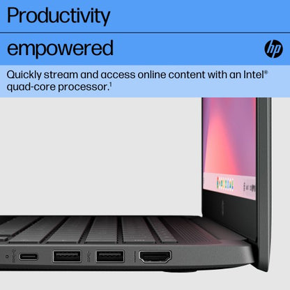 HP Fortis G1i 14 inch Chromebook Intel® N N150 35.6 cm (14") Touchscreen Full HD 8 GB LPDDR5x-SDRAM Wi-Fi 6E (802.11ax) ChromeOS Black