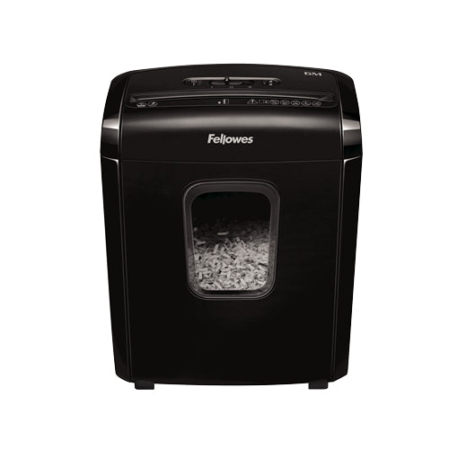 Fellowes Powershred 6M paper shredder Micro-cut shredding Black