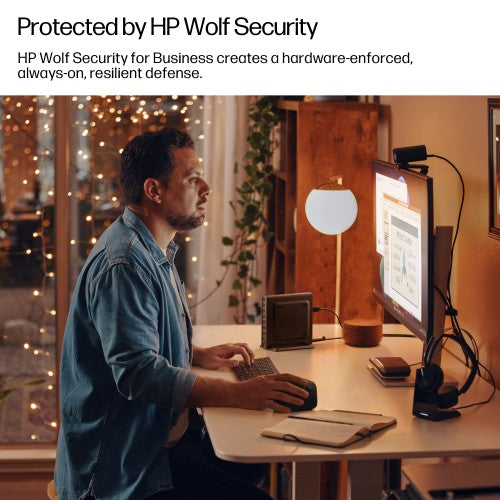 HP EliteDesk 8 G1a Next Gen AI PC Wolf Pro Security Edition Copilot+ PC AMD Ryzen Al 7 350 64 GB DDR5-SDRAM 2 TB SSD Windows 11 Pro Mini PC Black