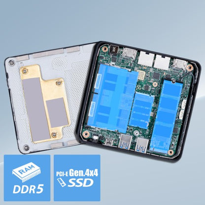 MSI Cubi NUC AI 1UMG Intel Core Ultra 5 125H , Barebone, NUC, SFF, Mini Computer, HTPC, (NO RAM, NO Storage, NO OS), Intel Graphics/DDR5/Dual ThunderBolt 4/Dual HDMI/Dual LAN/WiFi 6E/BT 5.3/VESA