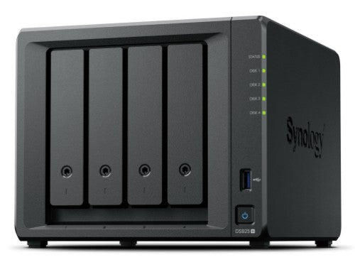 Synology DiskStation DS925+ NAS Ryzen Embedded V1500B 4 GB DDR4 80 TB HDD Black