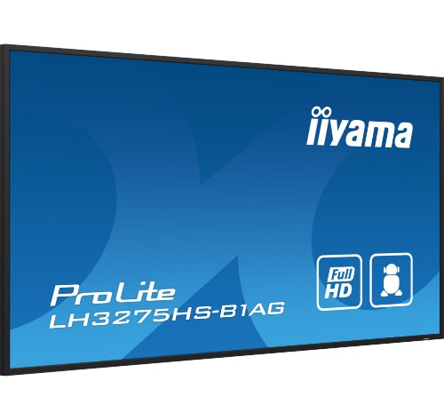 iiyama LH3275HS-B1AG Signage Display Digital signage flat panel 80 cm (31.5") LCD Wi-Fi 500 cd/m² Full HD Black Built-in processor Android 11 24/7