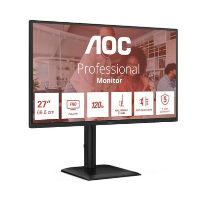 AOC 27E4U computer monitor 68.6 cm (27") 1920 x 1080 pixels Full HD LED Black