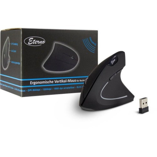 Inter-Tech KM-206R mouse Office Ambidextrous RF Wireless Optical 1600 DPI
