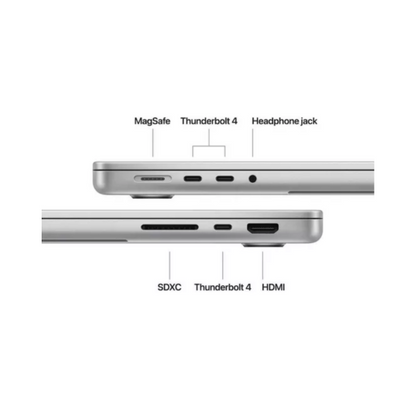 Apple MacBook Pro 14-inch : M4 Max chip with 14-core CPU and 32‑core GPU, 36GB, 1000GB SSD - Silver