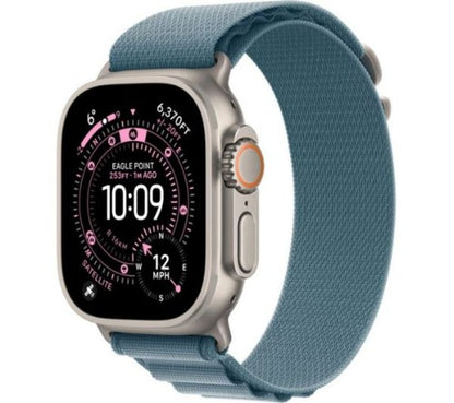 Apple Watch Ultra 3 GPS + Cellular 49mm Natural Titanium Case with Light Blue Alpine Loop - Medium