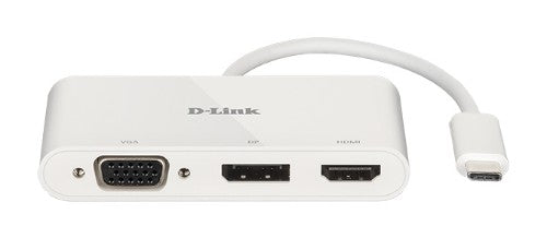 D-Link 3-in-1 USB-C to HDMI/VGA/DisplayPort Adapter