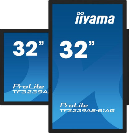 iiyama TF3239AS-B1AG computer monitor 80 cm (31.5") 1920 x 1080 pixels Full HD LED Touchscreen Black