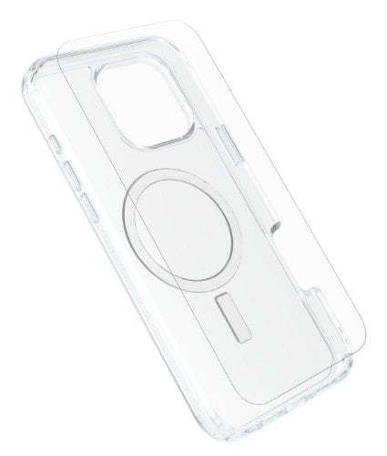 OtterBox Symmetry Series Clear for MagSafe + Premium Glass for Apple iPhone 16 Pro Max, Transparent
