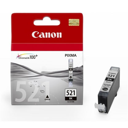 Canon 2933B001/CLI-521BK Ink cartridge foto black, 1.25K pages ISO/IEC 24711 690 Photos 9ml for Canon Pixma IP 3600/MP 980