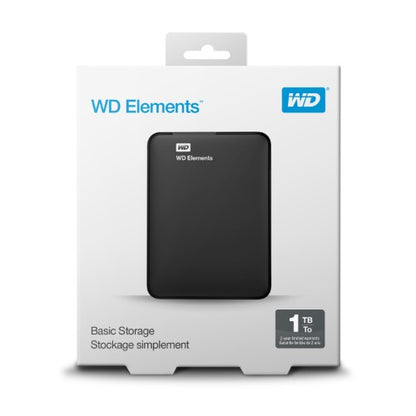 Western Digital WD Elements Portable external hard drive 1 TB 2.5" Micro-USB B 3.2 Gen 1 (3.1 Gen 1) Black