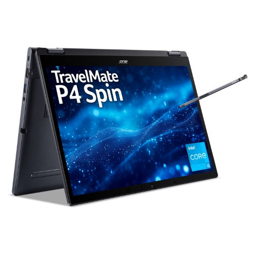 Acer TravelMate TMP414RN-53 I31315U 8/256 W11P EDU Intel® Core™ i3 i3-1315U Hybrid (2-in-1) 35.6 cm (14") Touchscreen WUXGA 8 GB DDR4-SDRAM 256 GB SSD Wi-Fi 6 (802.11ax) Windows 11 Pro Education Black