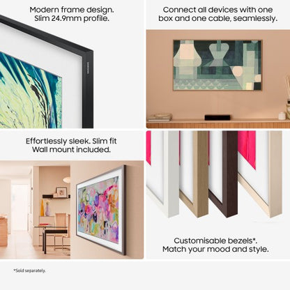 Samsung 2025 55" The Frame Art Mode QLED 4K HDR Smart TV 139.7 cm (55") 4K Ultra HD Wi-Fi Black
