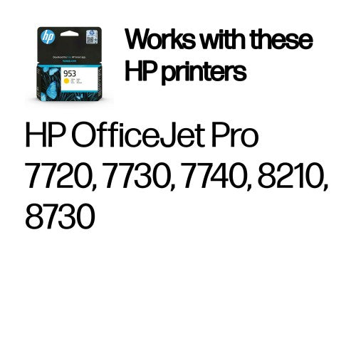 HP F6U14AE/953 Ink cartridge yellow, 630 pages 9ml for HP OfficeJet Pro 7700/8210/8710