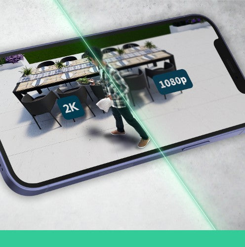 Arlo Essential 2K XL Outdoor Security Camera, 2-pack