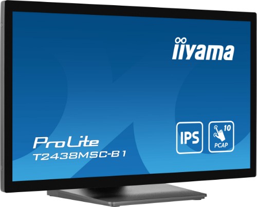 iiyama ProLite T2438MSC-B1 computer monitor 60.5 cm (23.8") 1920 x 1080 pixels Full HD LED Touchscreen Black