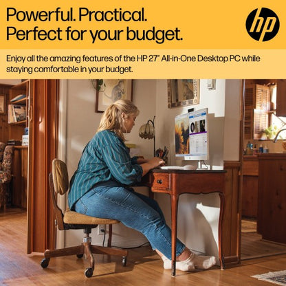 HP 27-cr0037na AMD Ryzen™ 7 7730U 68.6 cm (27") 1920 x 1080 pixels All-in-One PC 16 GB DDR4-SDRAM 1 TB SSD Windows 11 Home Wi-Fi 6 (802.11ax) Black