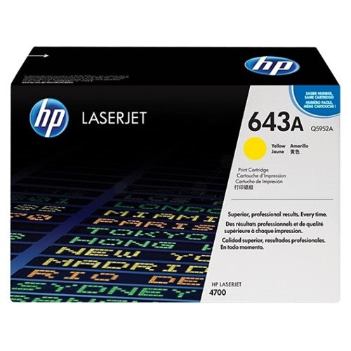 HP Q5952A/643A Toner cartridge yellow, 10K pages/5% for HP Color LaserJet 4700